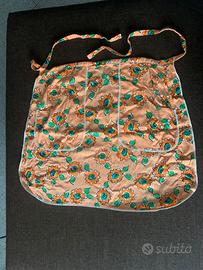 Grembiule vintage sartoriale pesca con fiori