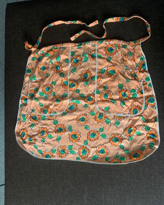 Grembiule vintage sartoriale pesca con fiori