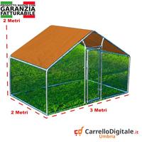 Gabbia per Polli 3x2m x 2mH-6mq - arancio