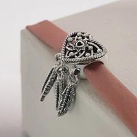 Charm Pandora Acchiappasogni con Tre Piume e Cuore