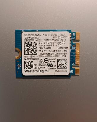 SSD NVME 256GB WESTERN DIGITAL