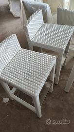 Sgabelli Gervasoni in fibra intrecciata bianca