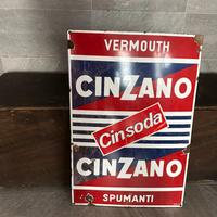 Insegna smaltata Cinzano