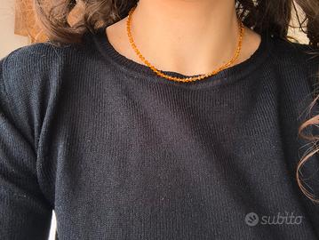 Collana in Oro Giallo 18k (750) con Cristalli Swar