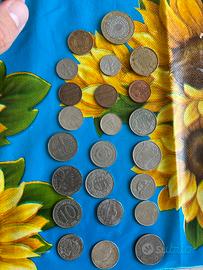 Lotto monete straniere da collezione vintage