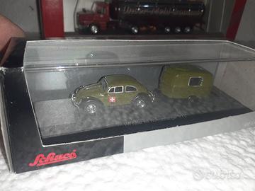 maggiolino co roulotte modellismo ferroviario h0 