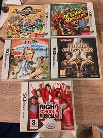 Set 5 giochi Nintendo Ds e 3ds tutti completi