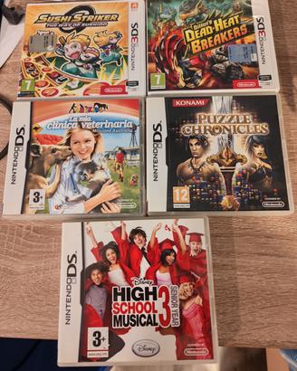 Set 5 giochi Nintendo Ds e 3ds tutti completi