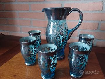 caraffa + set 5 bicchieri coordinati