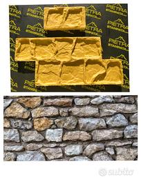 STAMPO intonaco stampato FINTA PIETRA roccia muro 
