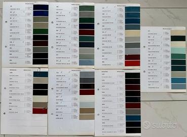 Campionario tinte carrozzeria Mercedes anni 50 60