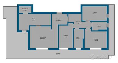 Attico con ampia terrazza e vista sulle Dolomiti