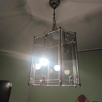 coppia di lampadari argento 