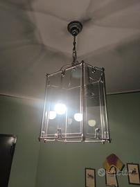 coppia di lampadari argento 