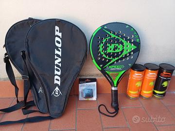 Set completo Padel Dunlop–Racchetta, palline, ecc.