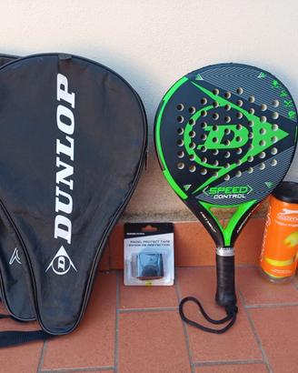 Set completo Padel Dunlop–Racchetta, palline, ecc.
