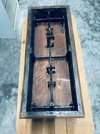 Bilancia 2 piatti in ottone e legno