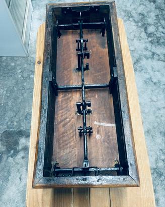 Bilancia 2 piatti in ottone e legno