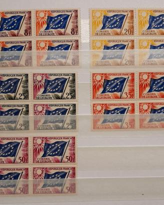 Francia 1958- Consiglio d'Europa in quartine