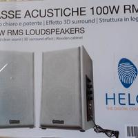 CASSE ACUSTICHE HELGI 100 WATT BIANCHE Nuove Scat.