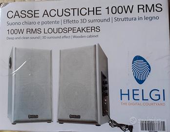 CASSE ACUSTICHE HELGI 100 WATT BIANCHE Nuove Scat.