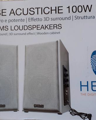 CASSE ACUSTICHE HELGI 100 WATT BIANCHE Nuove Scat.