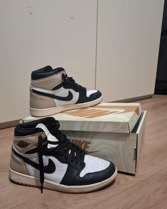 sneakers alte bianche, nere e beige