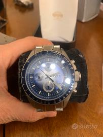 Orologio in acciaio crono dianetro quadrante 5cm