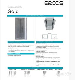 box doccia Ercos Gold - NUOVO