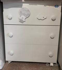 Lettino e cassettiera Pali