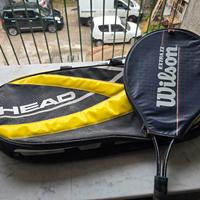 borsa porta racchetta  da tennis piu racchetta 