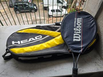 borsa porta racchetta  da tennis piu racchetta 