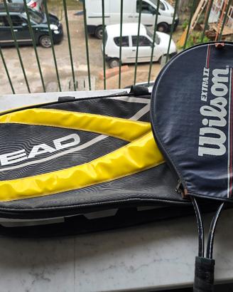 borsa porta racchetta  da tennis piu racchetta 