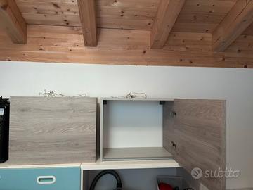 Pensili cucina effetto rovere