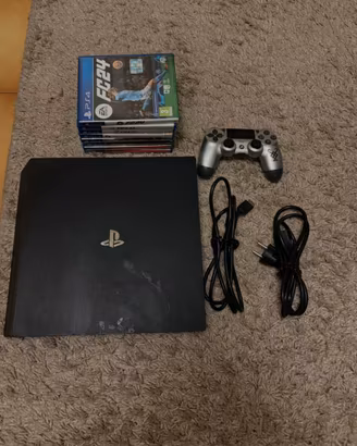 PlayStation Pro 4 + 8 Giochi + Controller + Cavi