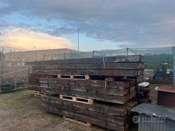 Traversine ferrovia per muro di contenimento e pal