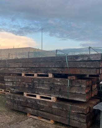Traversine ferrovia per muro di contenimento e pal