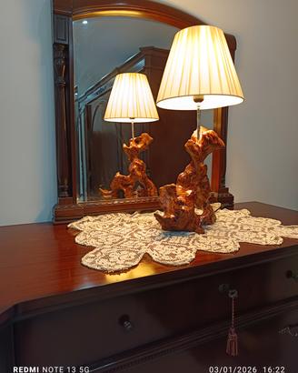 Lume in radica d'ulivo