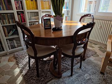 Tavolo + sedie in stile Biedermeier 
