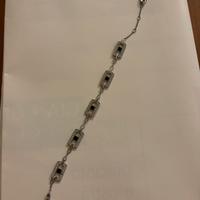 Bracciale Swarovski argento 925 con pietre nere