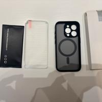 cover + vetro protettivo iphone 15 pro