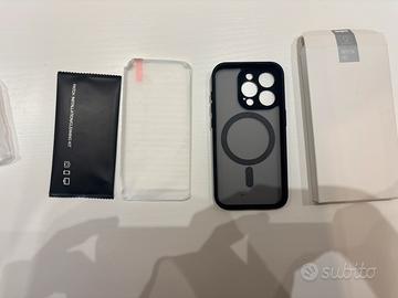 cover + vetro protettivo iphone 15 pro