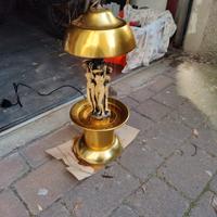 lampada in ottone ad olio funzionante 