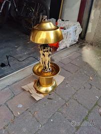 lampada in ottone ad olio funzionante 
