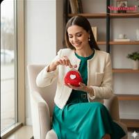 Porta monete San Valentino all'uncinetto 