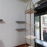 Scaffale legno sospeso 