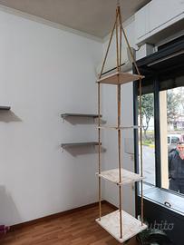 Scaffale legno sospeso 
