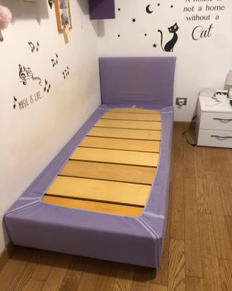 Letto singolo Flou doghe legno