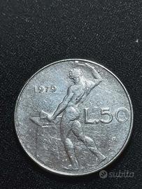 MONETA 50 LIRE ITALIA 1979 CIRCOLATA