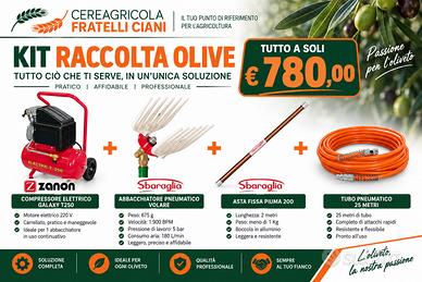 KIT COMPLETO PER LA RACCOLTA DELLE OLIVE